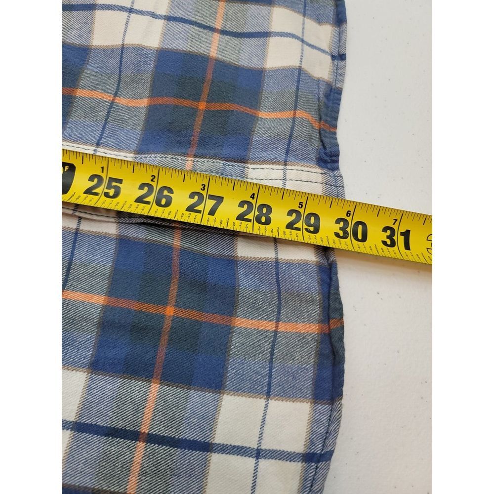 Duluth Trading Flannel Shirt Mens M‎ Blue Plaid Long Sleeves Outdoor - Picture 5 of 6